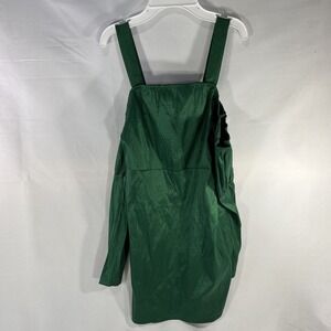 PRETTY LITTLE THING BODYCON DRESS WOMENS 8 GREEN NWT NEW TAFETTA PUFF SLEEVE